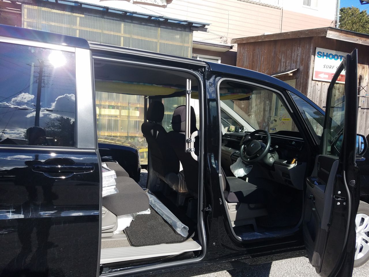 ステップワゴンRPロングボード用車内キャリア 試作品 : 車内キャリアの 