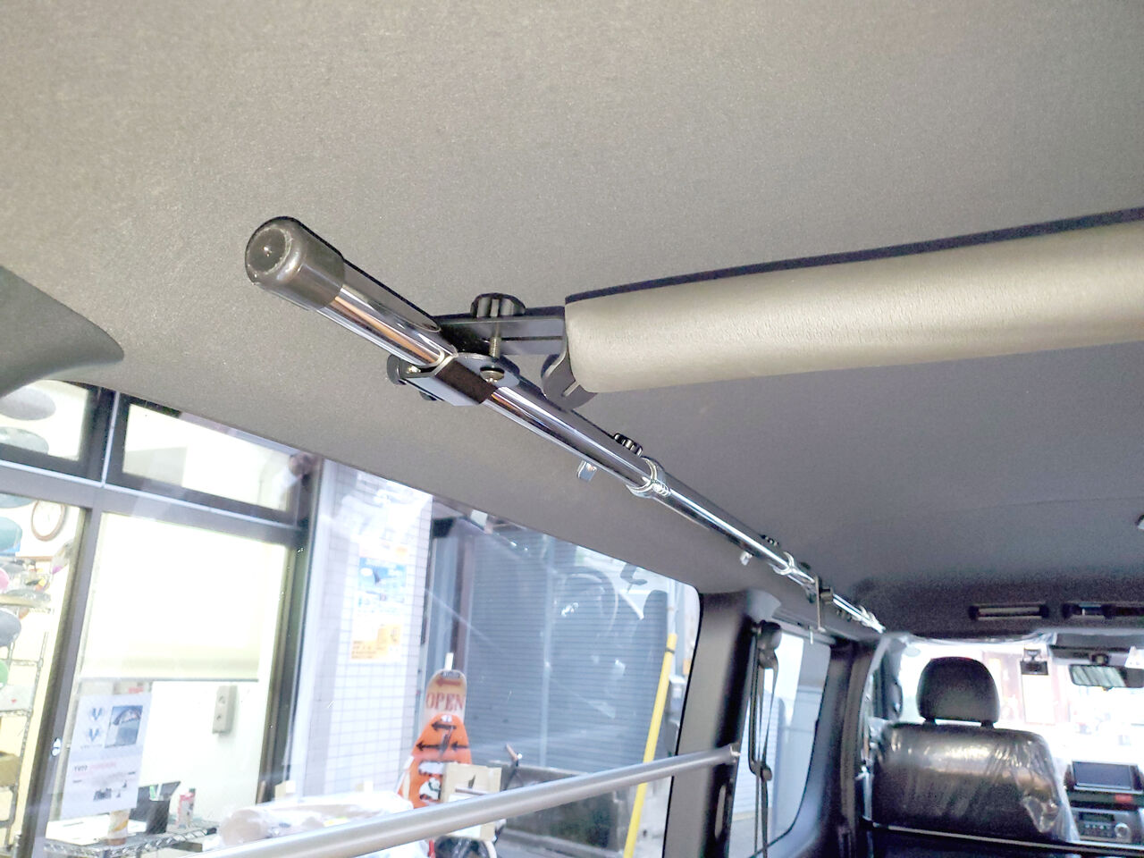 200系ハイエースSGL サイドバー&高低ワンタッチバー 車内キャリア 