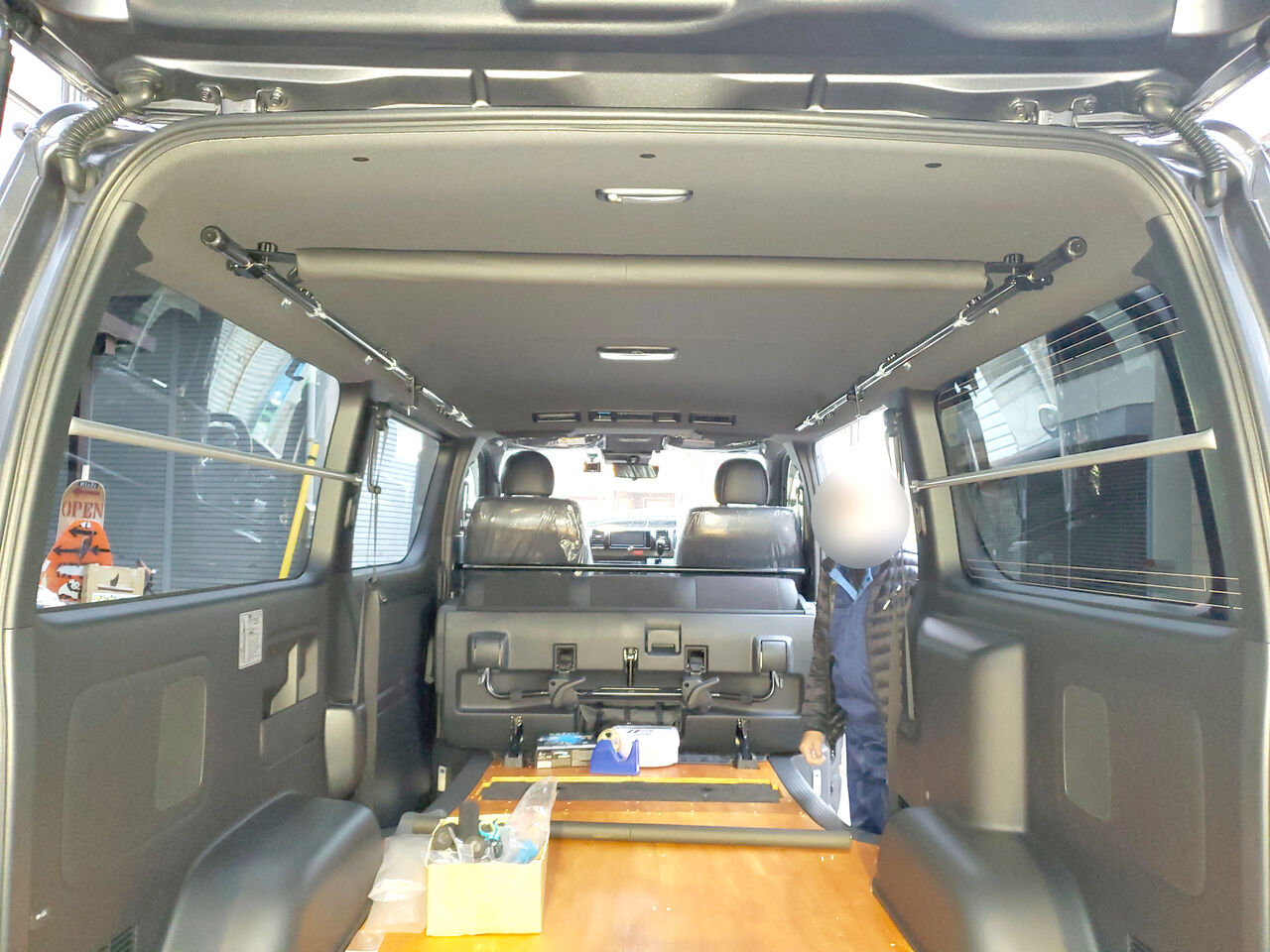 200系ハイエースSGL サイドバー&高低ワンタッチバー 車内キャリア 