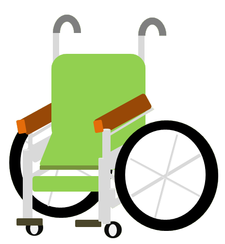 クライアント 車椅子乗車 作業療法士のイラスト素材