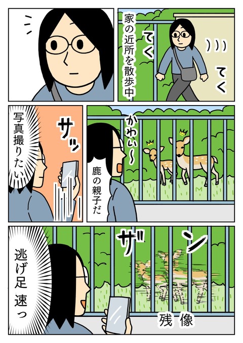 鹿の写真を撮ろうとしたら