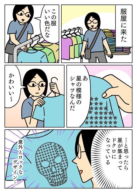 星柄でできたドクロの模様