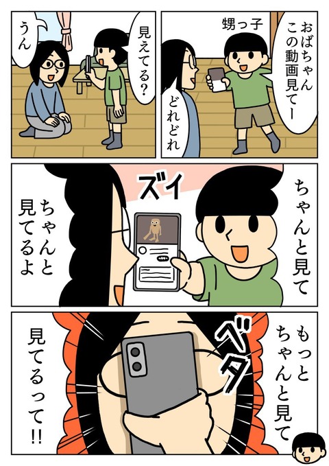 ちゃんと動画を見て欲しい甥っ子