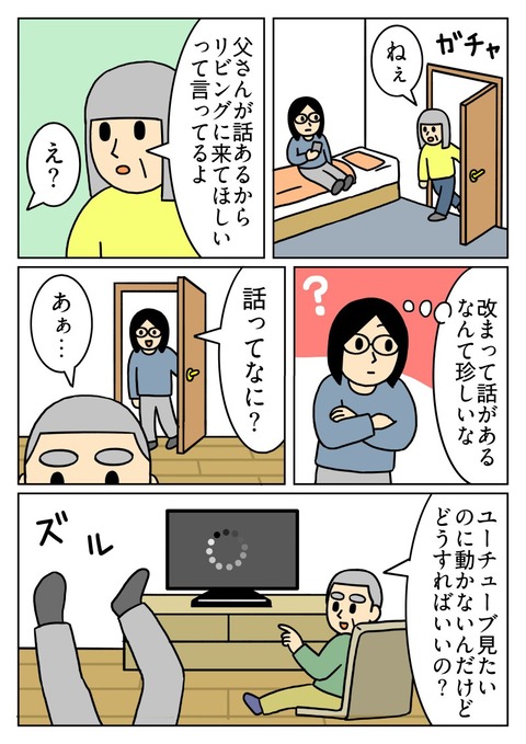 父から話があると言われた話