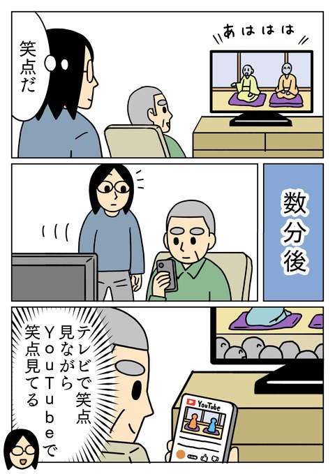 笑点を見ながら笑点を見る