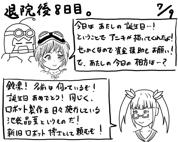 退院後8日目 戦慄迫る日々 日常 モンコレ 創作 ゲームなど