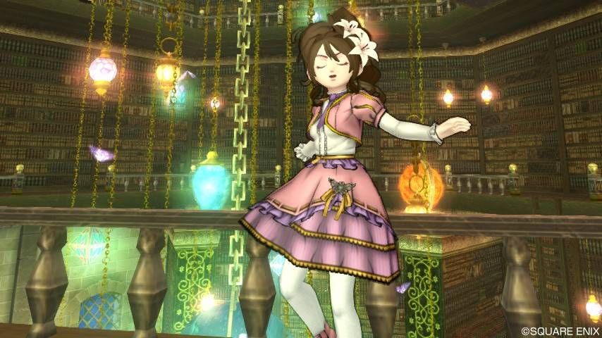 ジェスタースーツ上 パピヨンドレス下でちょっとオシャレなお茶会ドレア ドラクエ10 にゃんにゃんドレア講座