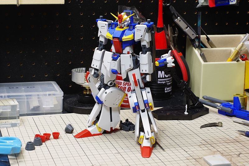 MG 強化型ZZガンダムver.ka製作記03：スジボリなど : 続・七式ガンプラ部