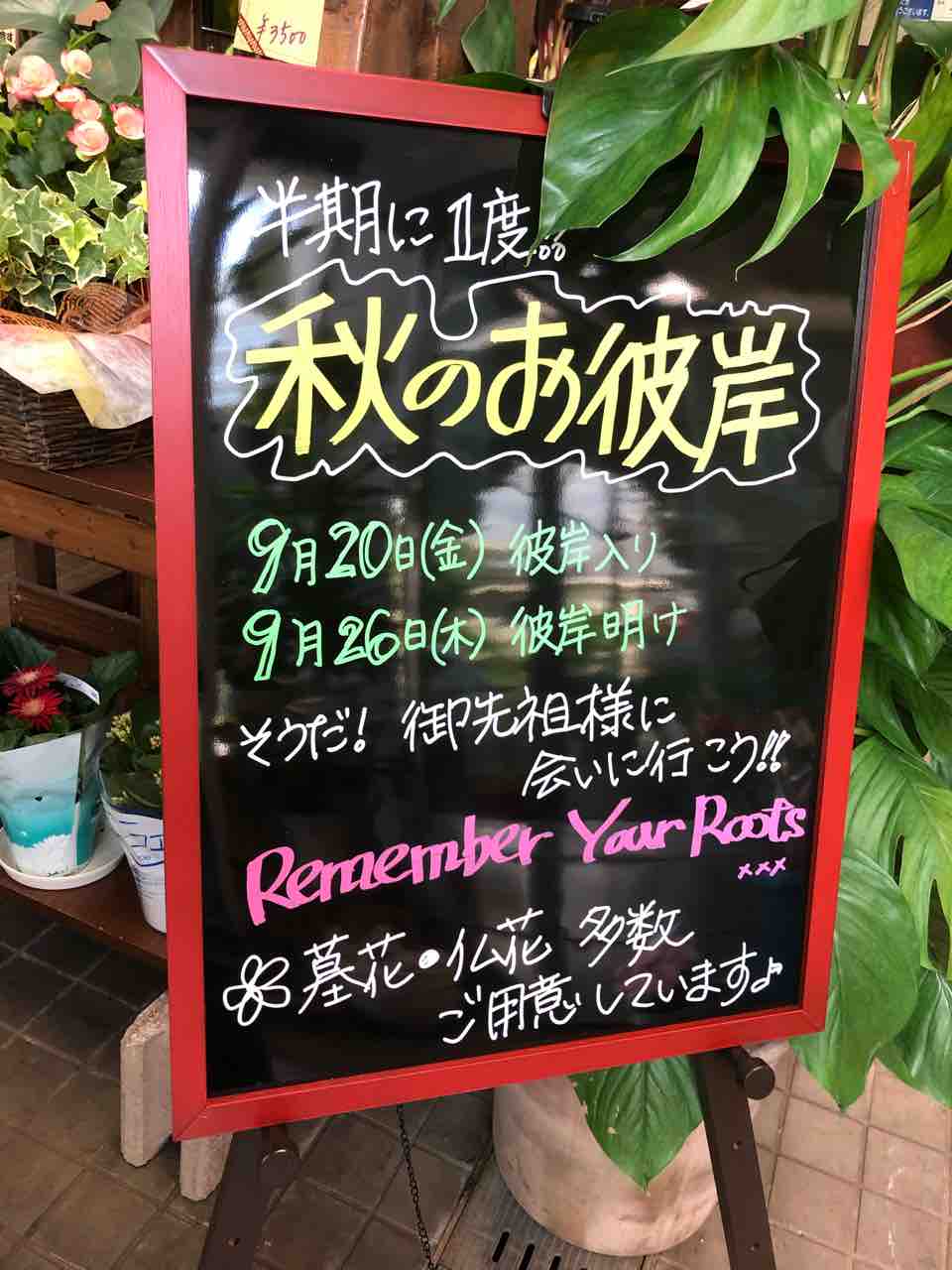 秋のお彼岸 南坊園 一宮 本店 南坊園のブログ