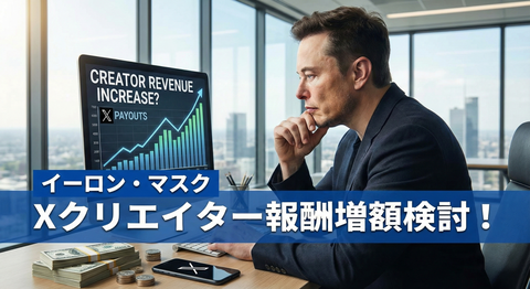 イーロン・マスク氏、Xのクリエイター報酬の増額を検討してるらしいのだ！