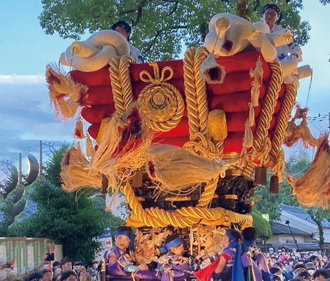 【中百舌鳥】ふとん太鼓が百舌鳥八幡宮へ！9/26・27「月見祭」の見どころと時間について
