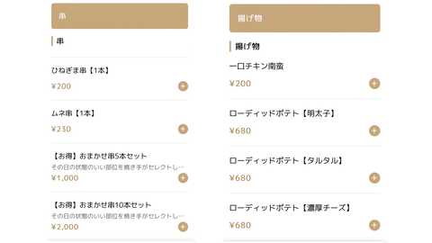 くし揚げ物