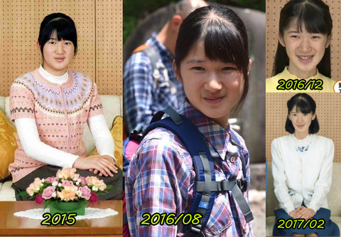 【画像】愛子様 2016年から2017年の間だけ何かがあった模様…