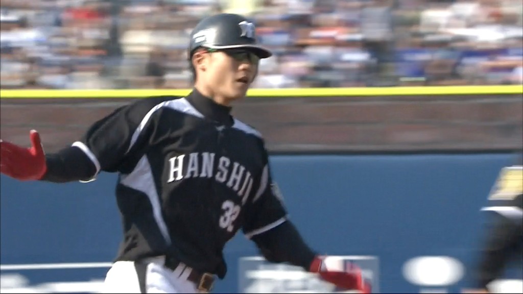 【GIF】新井良太 綺麗なバット投げで今日2発目！！5号ホームラン 野球まとめに自信ニキ