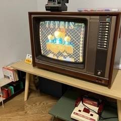 ブラウン管のファミコンゲーム