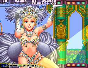スーファミかなんかでグラディウスかなんかで女の等身大が出てくるステージなかった？