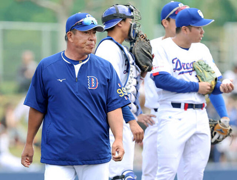 中日打線、3安打無得点10三振