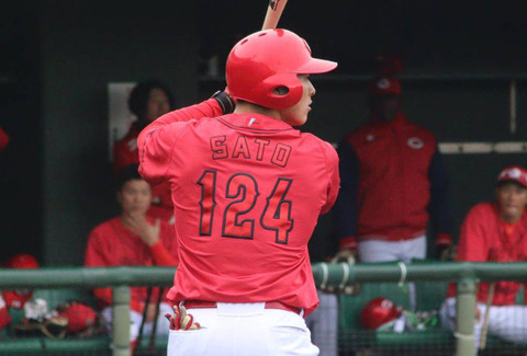 カープの育成ドラフト2位　佐藤啓介.410（61-25）出塁率.507 OPS1.048←とんでもないやつが2軍にいる件(thumb)