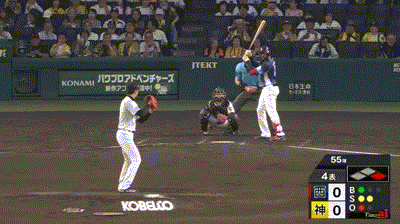 【阪神対西武3回戦】阪神・熊谷もファインプレー！！！！！！！！！！！のサムネイル