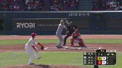 【広島対阪神オープン戦】阪神、7回表に高寺と中川の連続タイムリーで3点追加!リードを5点に広げる!!!!!!