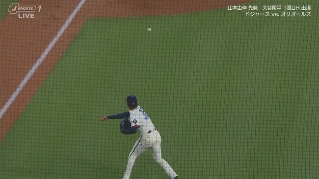 ドジャース・山本由伸、好フィールディング！！！！！！！！のサムネイル