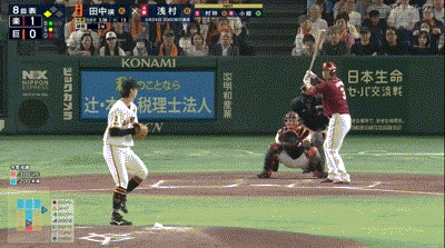 【巨人対楽天1回戦】楽天、8回表1アウト二塁から浅村のタイムリーツーベースでリードを2点に広げる！！！！！！！
