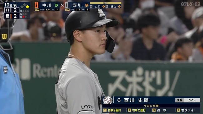 西川史礁(ロ).313(230-72)5本24点OPS.808のサムネイル