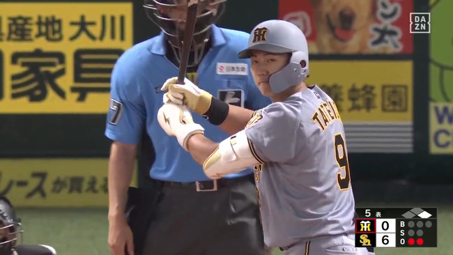 立石正広（阪神ドラ1） .213 2本9打点 OPS.544のサムネイル