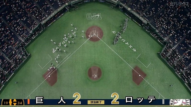 【巨人対ロッテ3回戦】巨人対ロッテは２－２で二日続けての引き分けのサムネイル