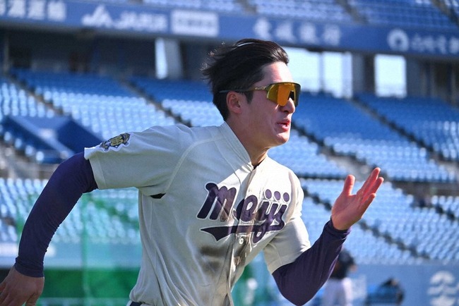 【スーパーカートリオ】大学侍強化合宿で明大・岡田が快足披露 50メートル5秒69「もうビックリしました」 【スーパーカートリオ】大学侍強化合宿で明大・岡田が快足披露 50メートル5秒69「もうビックリしました」