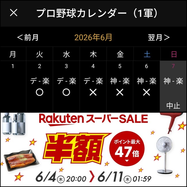 【画像】東北楽天ゴールデンイーグルスと楽天スーパーセールの関係性がやばすぎた！のサムネイル