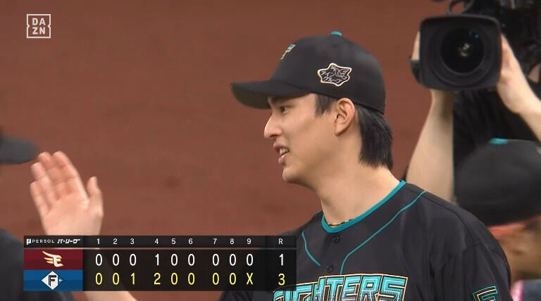 【日本ハム対楽天4回戦】日本は実が3位楽天に競り勝ち借金完済目前＆1.5G差！奈良間決勝二塁打＆好守 レイエス、水野に適時打 達7回7K2安打1失点2勝目