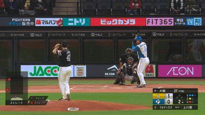 【日本ハム対ソフトバンク9回戦】日本ハム・マルティネス、ソフトバンク・大関から第5号同点ソロホームラン!!!!!!!