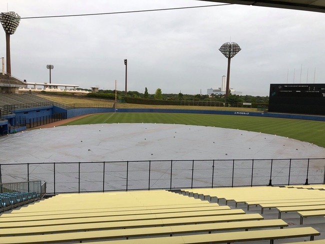 巨人vs横浜が開催されるひたちなか市民球場の現在の様子 なんじぇいスタジアム なんjまとめ
