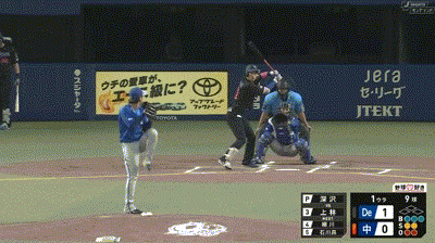 【中日対DeNA20回戦】中日・上林、復帰後初打席で今季第1号同点ソロホームラン！！！！！！！！！！！！！！