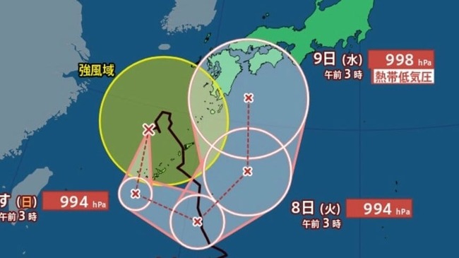 台風24号、進路がヤバすぎると話題に