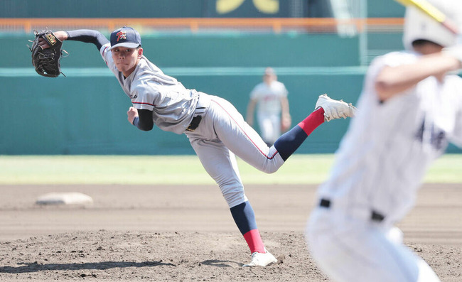 【高校野球】2回戦  新潟産大付 0-4 京都国際　京都国際が3年ぶり16強　2年生左腕西村一毅が3安打完封　新潟産大付力尽きる