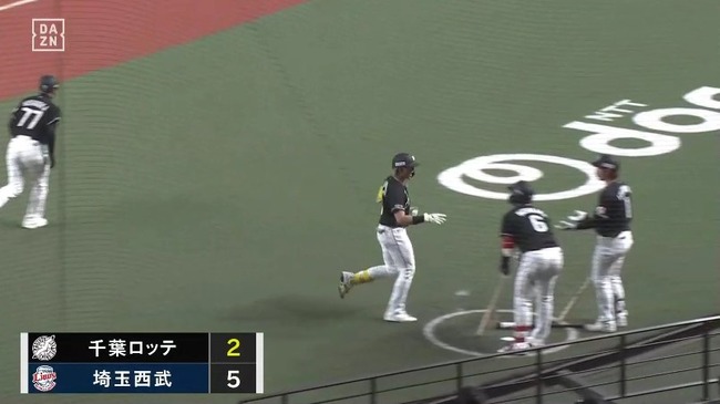 【西武対ロッテ5回戦】ロッテ・山本大斗、西武・糸川から今季第1号ソロホームラン!!!!!!!!!!!!