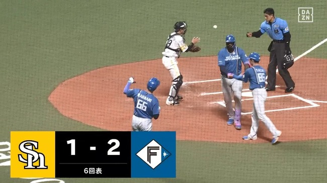 【ソフトバンク対日本ハム17回戦】日本ハム・レイエス、第24号逆転2ランホームラン！！！！！！！！！！！！！！！！