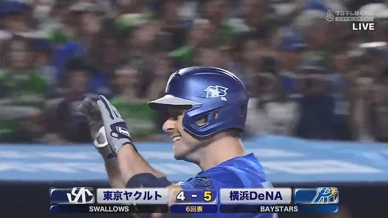 【ヤクルト対DeNA7回戦】DeNA・ヒュンメル、ヤクルト・田口から第３号逆転３ランホームラン！！！！！！！！！！！！！！！！！！