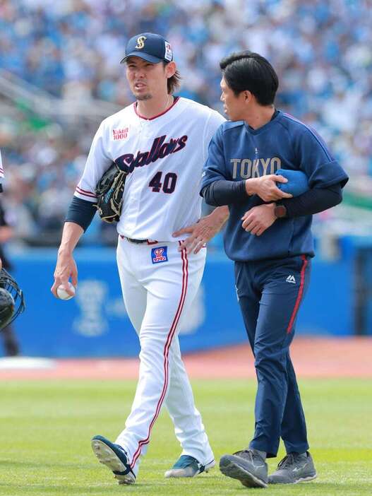 ヤクルト・高梨裕稔は「右前腕の肉離れ」 6日に緊急降板のサムネイル