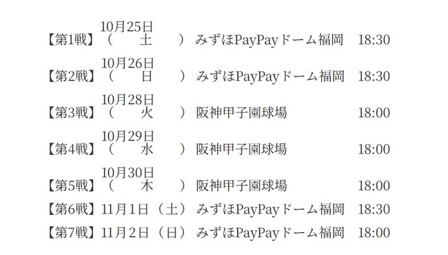 【朗報】日本シリーズナイターやんけ! 【朗報】日本シリーズナイターやんけ!