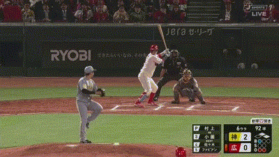 【広島対阪神1回戦】広島、6回裏2アウト一二塁から小園のタイムリーで1点差に詰め寄る!!!!!!!