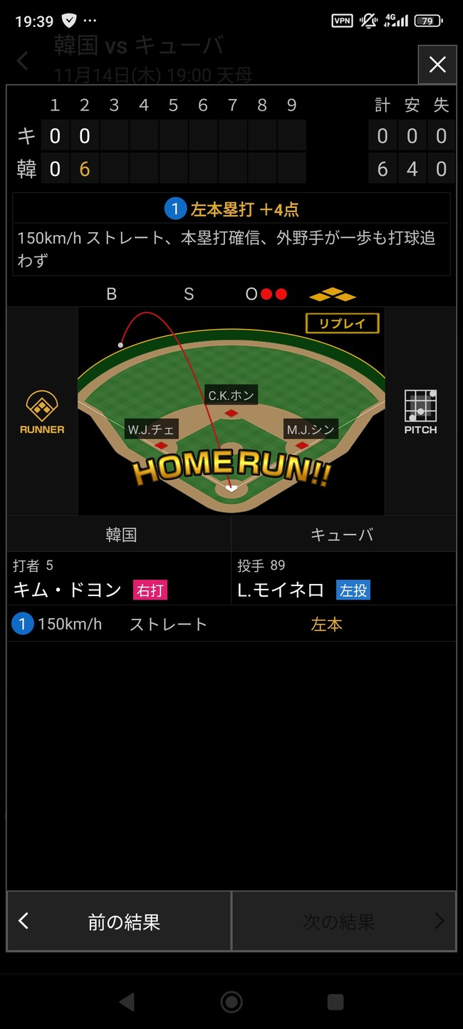 モイネロさん、派手に逝く