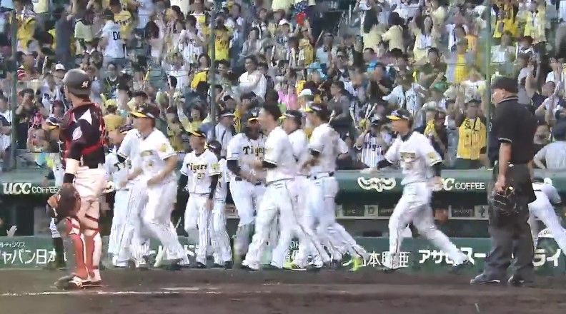 阪神 延長12回サヨナラ勝ちで連勝 ロッテ中村が悪送球しサヨナラタイムリーエラー Baseballlog