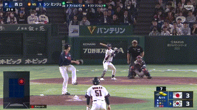 【韓国対侍ジャパン】侍ジャパン、4回裏2アウト一二塁からシン・ミンジェにタイムリーを打たれ韓国に勝ち越しを許す… 【韓国対侍ジャパン】侍ジャパン、4回裏2アウト一二塁からシン・ミンジェにタイムリーを打たれ韓国に勝ち越しを許す…