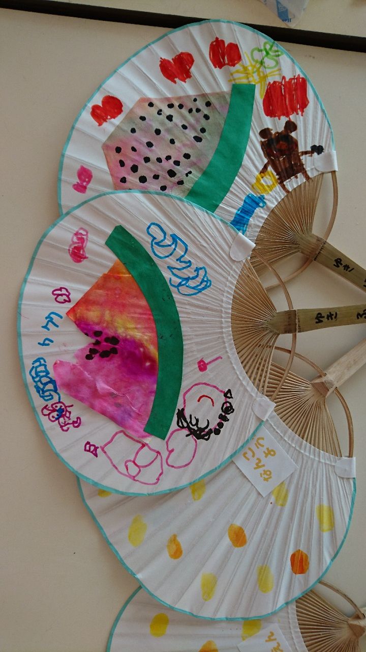 うちわ製作 南港幼稚園ブログ