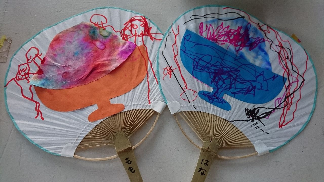うちわ製作 南港幼稚園ブログ