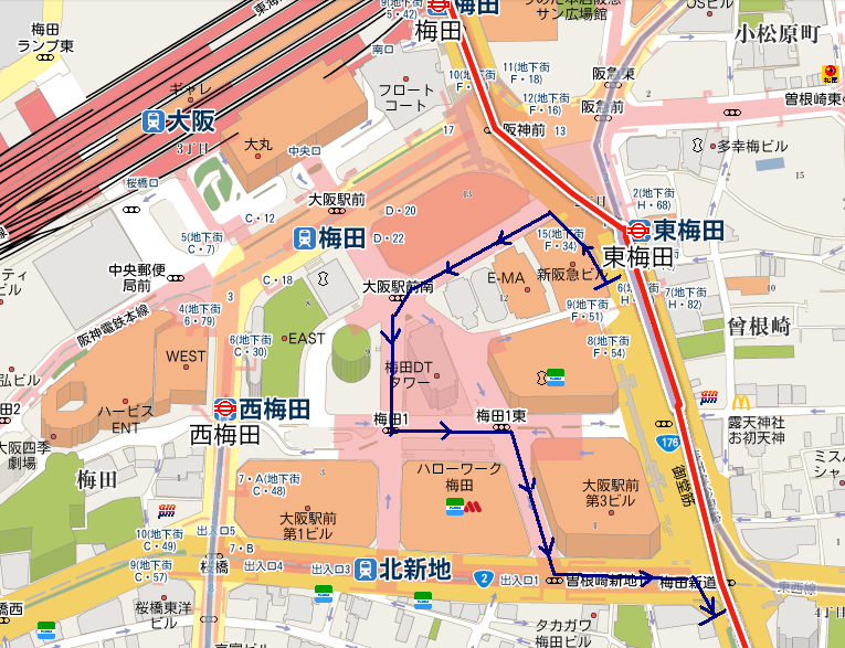 新阪急ビル前 ディアモール大阪 梅田新道交差点 Nanoda123のブログ