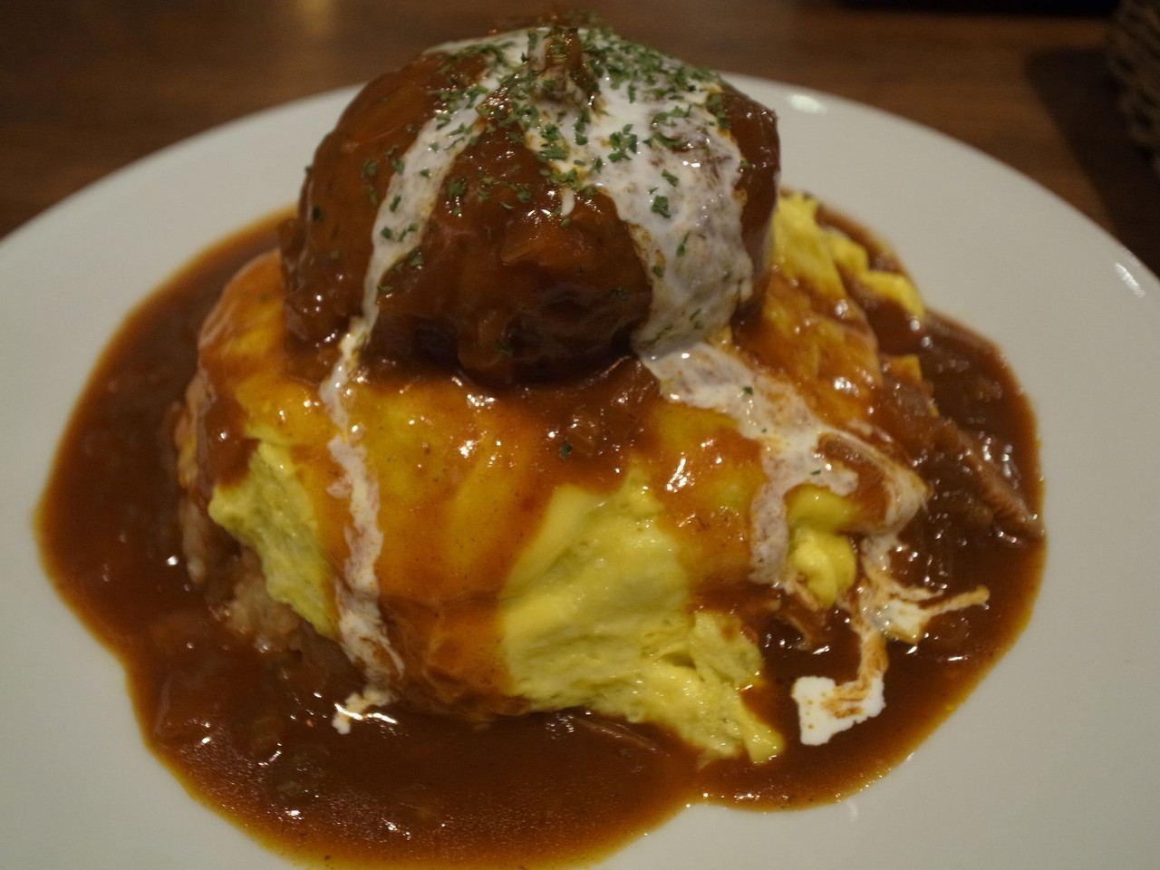 がっつりオムライス ハンバーグ 34kitchen 自己中心食日記 Powered By ライブドアブログ